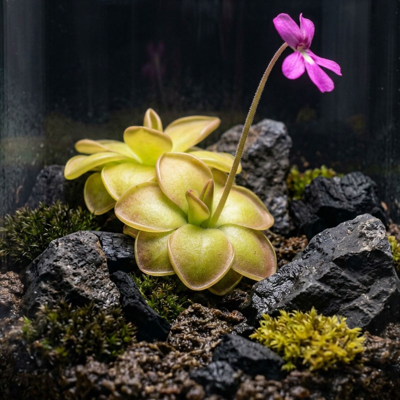Pinguicula 'Moranensis carow' - roślina owadożerna tłustosz do terrarium