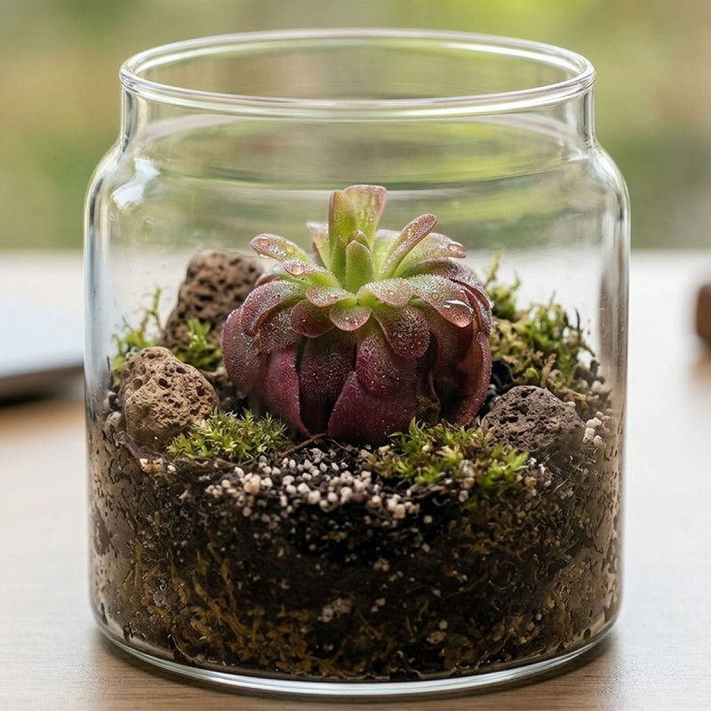 Pinguicula Red Hybride - roślina owadożerna tłustosz do terrarium
