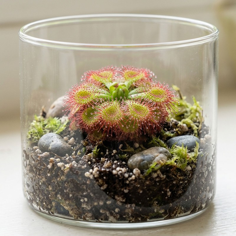 Drosera aliciae - roślina owadożerna rosiczka do terrarium Drosera aliciae - roślina owadożerna rosiczka do terrarium