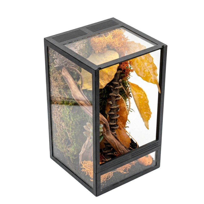 Jesienny Zestaw terrarium szklane 10x10x20cm z ramkami