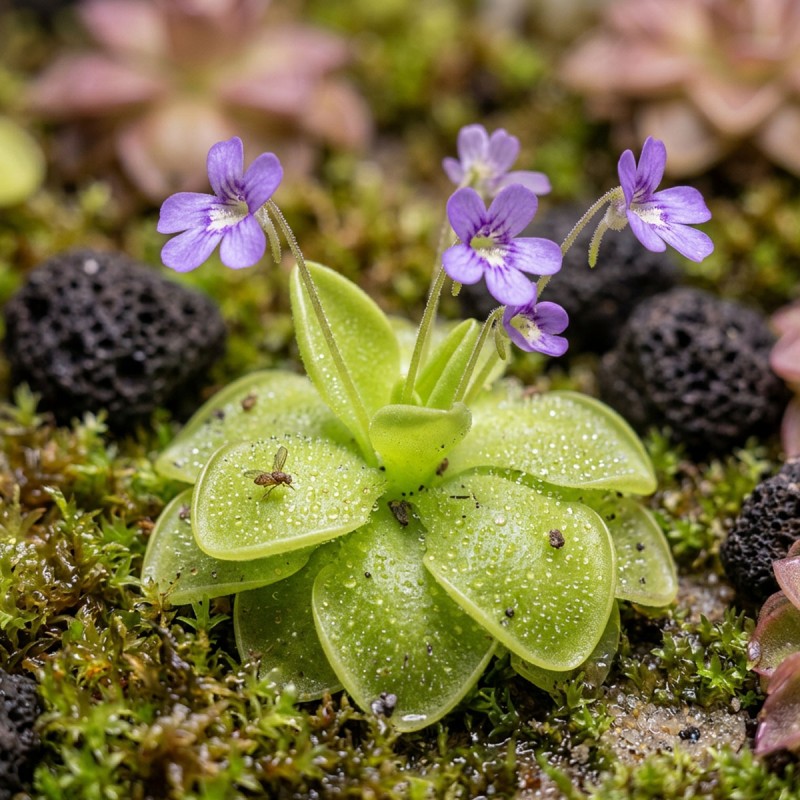 Pinguicula 'Tina' - roślina owadożerna tłustosz do terrarium