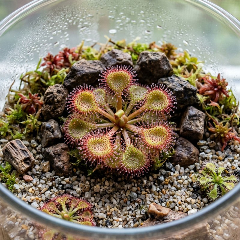 Drosera stolonifera subsp. rupicola - roślina owadożerna rosiczka bulwiasta do terrarium