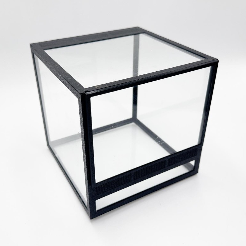 Terrarium szklane 15x15x15 cm z ramkami