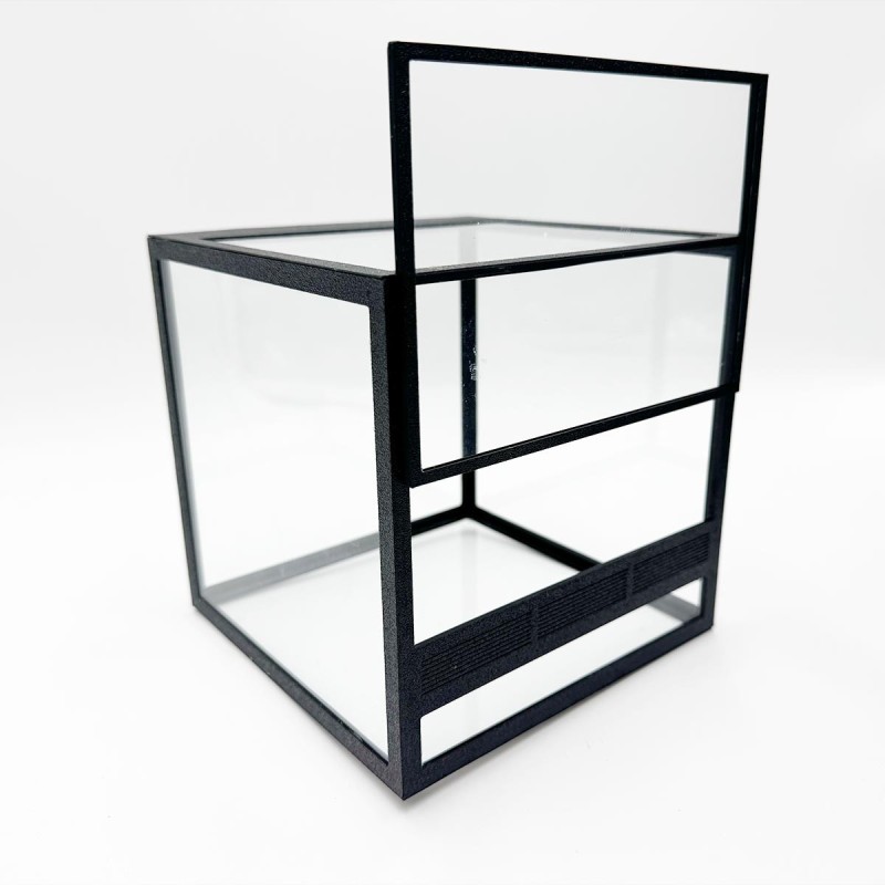 Terrarium szklane 15x15x15 cm z ramkami