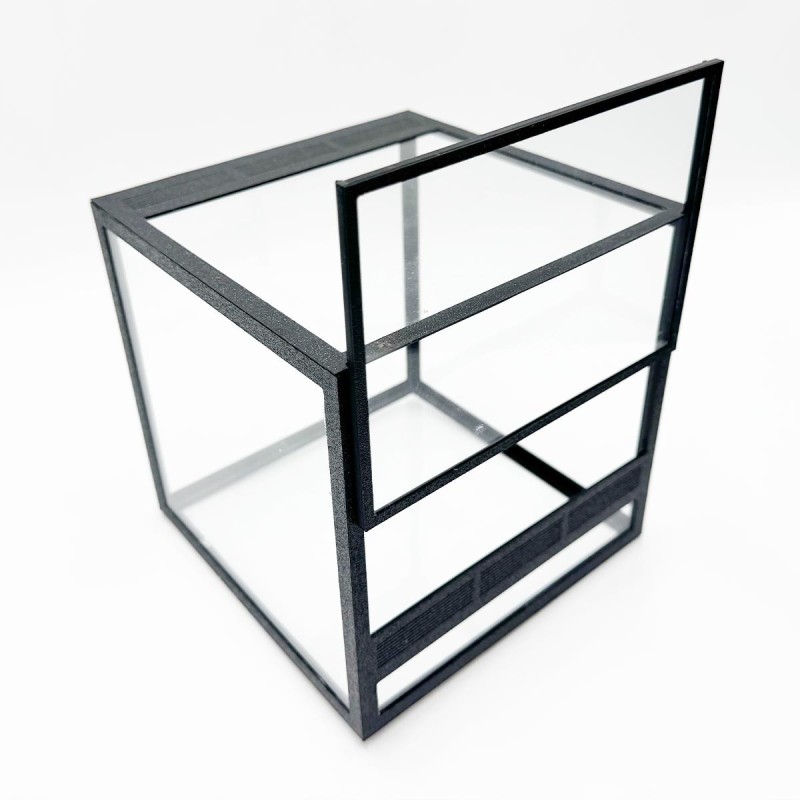 Terrarium szklane 15x15x15 cm z ramkami