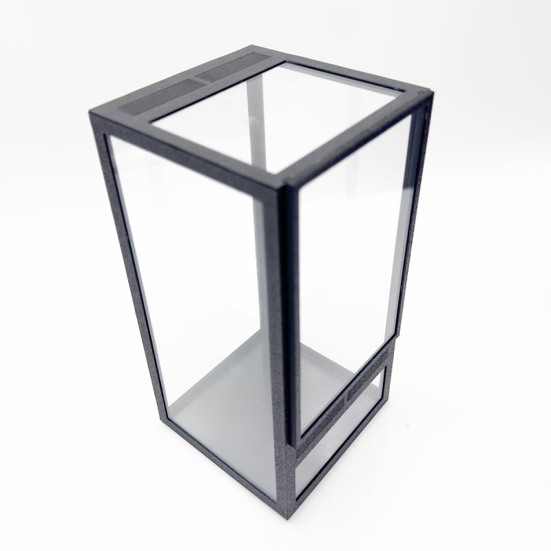 Terrarium szklane 10x10x20cm z ramkami Terrarium szklane 10x10x20cm z ramkami