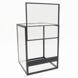 Terrarium szklane 15x15x20cm z ramkami Terrarium szklane 15x15x20cm z ramkami