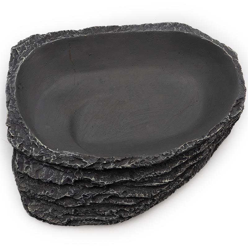 Miseczka do terrarium szary granit 13cm