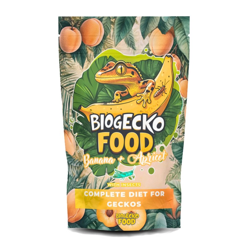 Pokarm dla gekonów BioGecko Food Banan i Morela