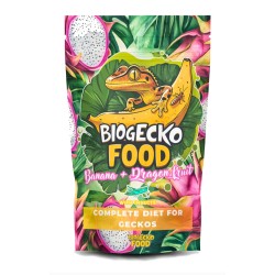 Pokarm dla gekonów BioGecko Food Banan i Smoczy Owoc 100g