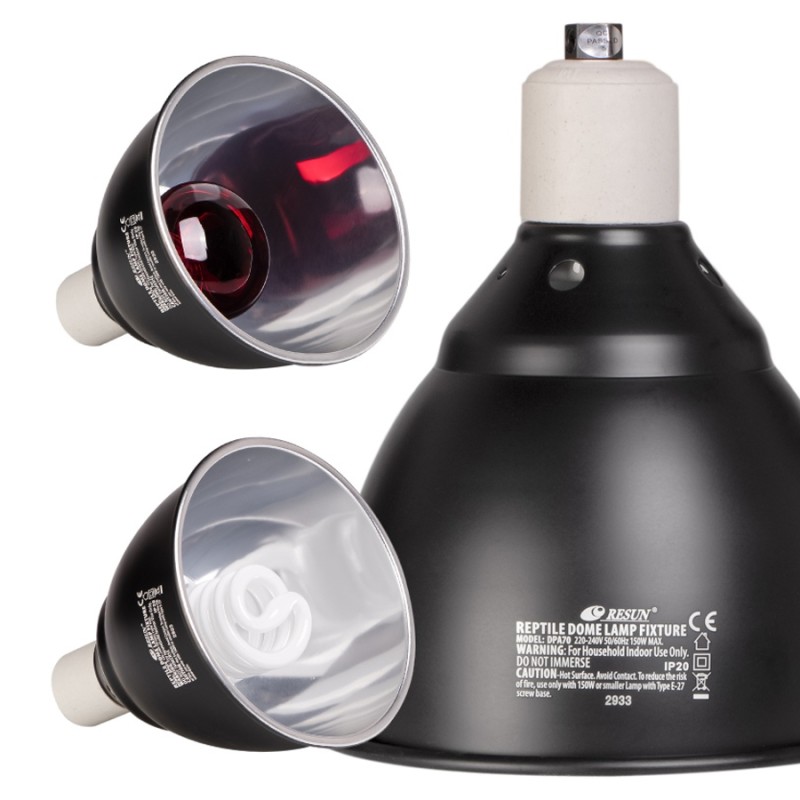 Lampa z odbłyśnikiem do 150W Resun Reptile Dome Lamp