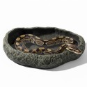 Największy basen - miska do terrarium XXL szary granit 40 cm