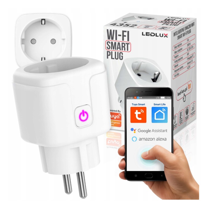 Inteligentne gniazdko Wi-Fi LedLux Inteligentne gniazdko Wi-Fi LedLux