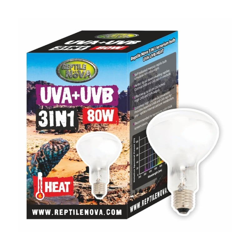 Żarówka grzewcza UVB/UVA Reptile Nova 80W