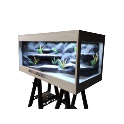 Terrarium dla Agamy Brodatej z przeszklonym prawym bokiem 120x60x60cm
