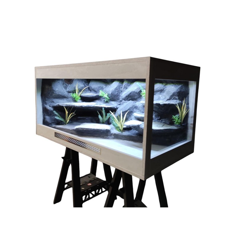 Terrarium dla Agamy Brodatej z przeszklonym prawym bokiem 120x60x60cm