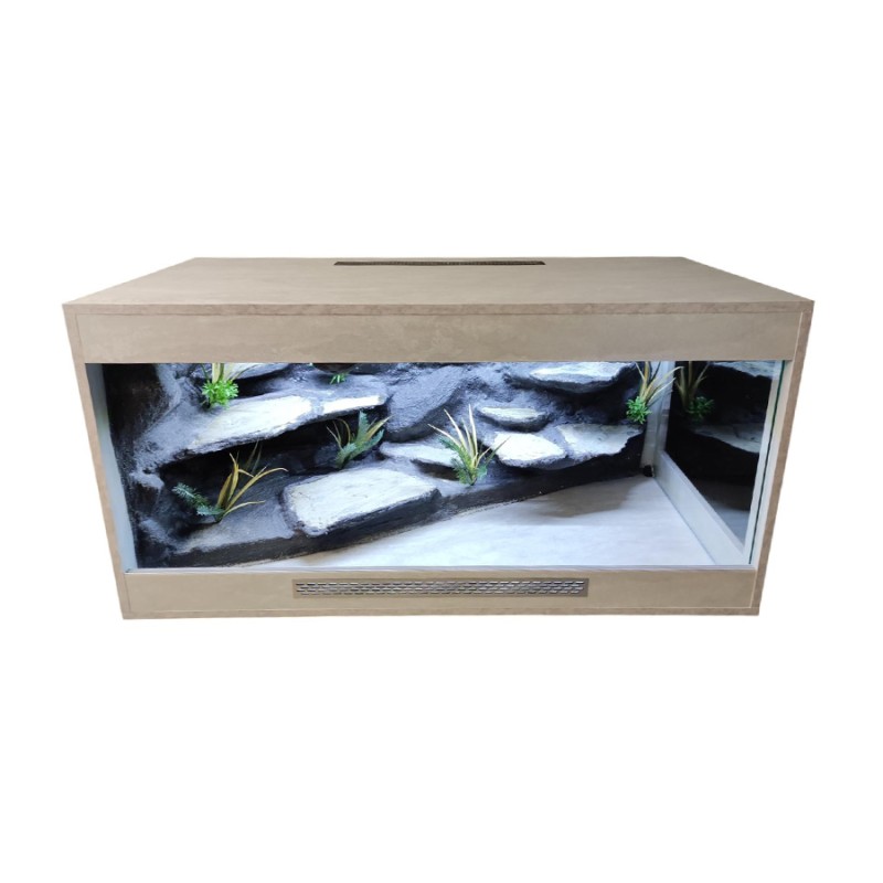 Terrarium dla Agamy Brodatej z przeszklonym prawym bokiem 120x60x60cm