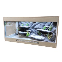 Terrarium dla Agamy Brodatej z przeszklonym lewym bokiem 120x60x60cm