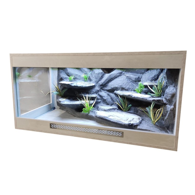 Terrarium dla Agamy Brodatej z przeszklonym lewym bokiem 120x60x60cm