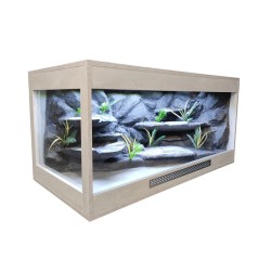 Terrarium dla Agamy Brodatej z przeszklonym lewym bokiem 120x60x60cm