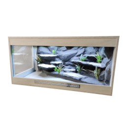 Terrarium dla Agamy Brodatej z przeszklonym lewym bokiem 120x60x60cm