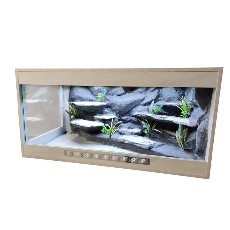 Terrarium dla Agamy Brodatej z przeszklonym lewym bokiem 120x60x60cm