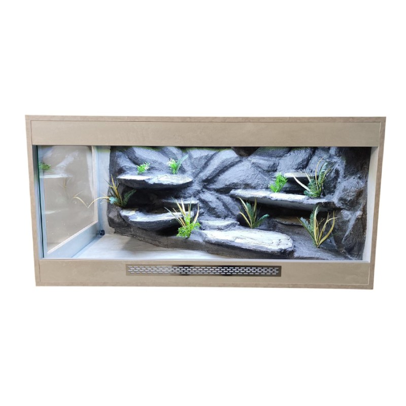 Terrarium dla Agamy Brodatej z przeszklonym lewym bokiem 120x60x60cm