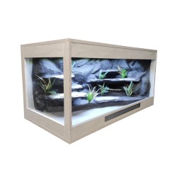 Terrarium dla Agamy Brodatej z przeszklonym lewym bokiem 120x60x60cm