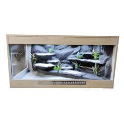 Terrarium dla Agamy Brodatej z przeszklonym lewym bokiem 120x60x60cm