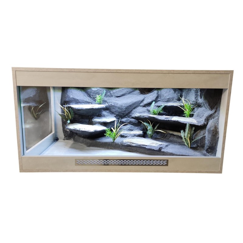 Terrarium dla Agamy Brodatej z przeszklonym lewym bokiem 120x60x60cm