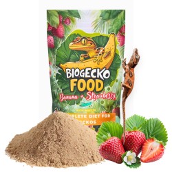 Pokarm dla gekonów BioGecko Food Banan i Truskawka 100g