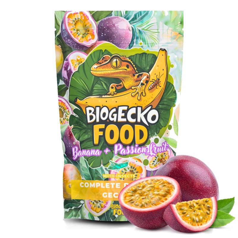 Pokarm dla gekonów BioGecko Food Banan i Marakuja 100g