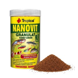 TROPICAL Nanovit Granulat – drobny granulat dla małych ryb akwariowych
