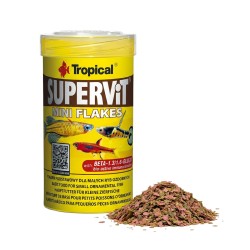 TROPICAL Supervit Mini Flakes - pokarm podstawowy dla małych ryb ozdobnych