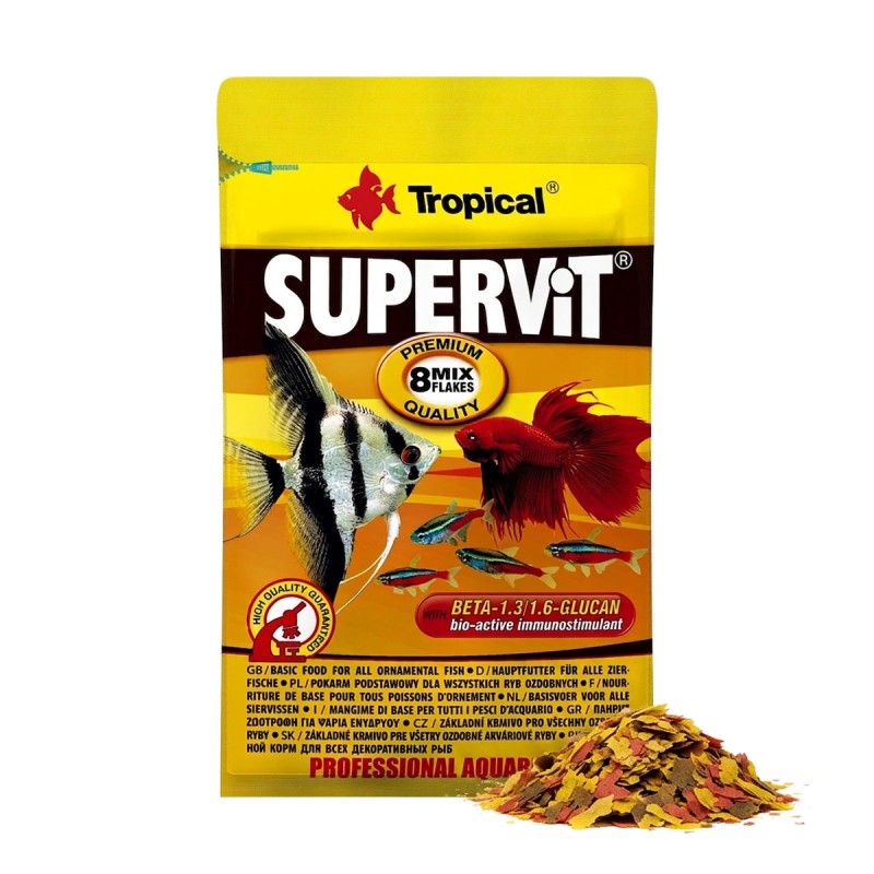 TROPICAL Supervit Płatki - uniwersalny pokarm dla ryb akwariowych