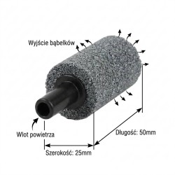 Kamień napowietrzający walec Roller M1 25x50 mm AQUAEL