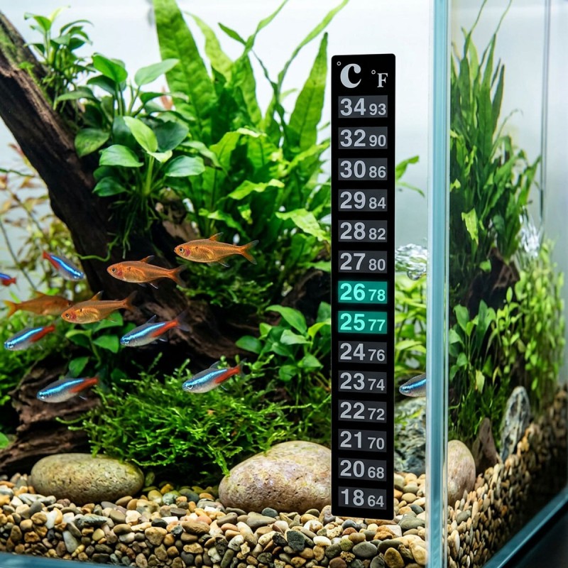Termometr LCD do akwarium przyklejany Aqua Nova Termometr LCD do akwarium przyklejany Aqua Nova
