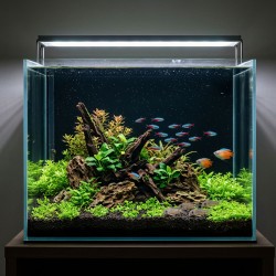 Tło do akwarium czarne / niebieskie Aqua Nova