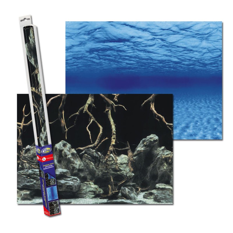Tło do akwarium dwustronne Kamienie / Woda Aqua Nova