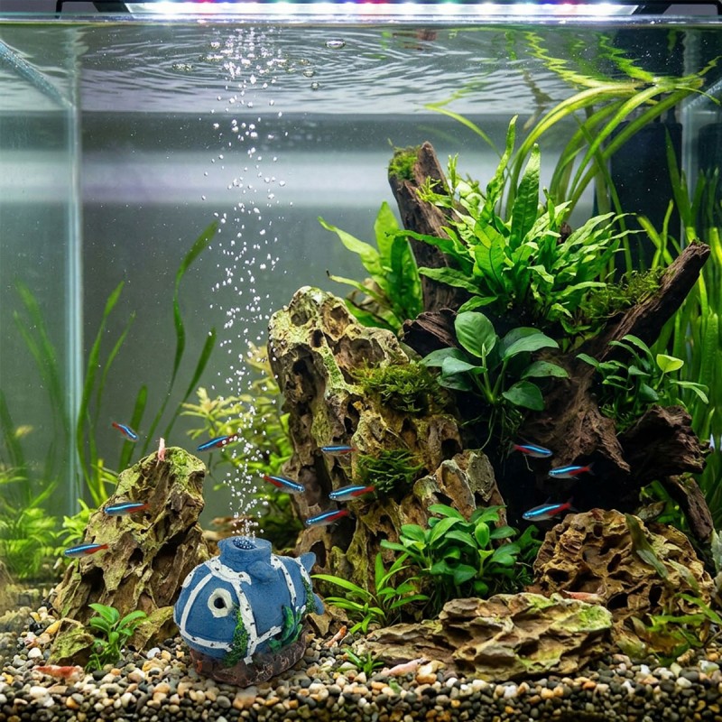 Ozdoba akwariowa Bubble Deco Łódź Podwodna 6,5 cm Happet