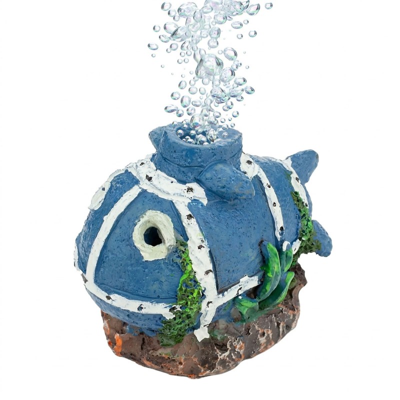 Ozdoba akwariowa Bubble Deco Łódź Podwodna 6,5 cm Happet