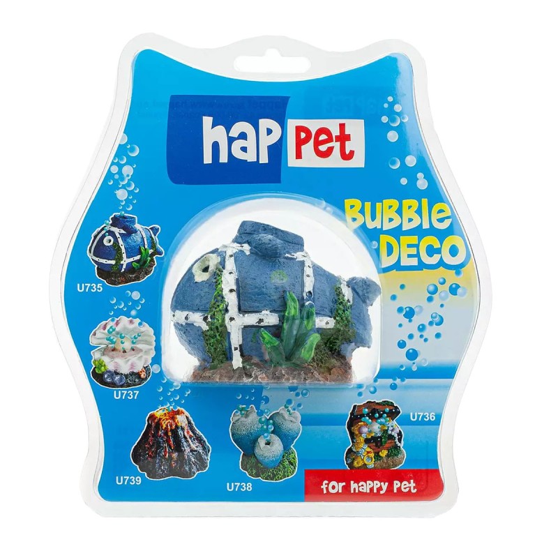 Ozdoba akwariowa Bubble Deco Łódź Podwodna 6,5 cm Happet