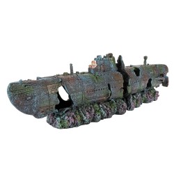 Ozdoba akwariowa Wrak Łodzi Podwodnej 40 cm Happet