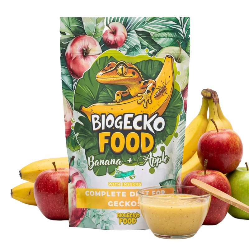 Pokarm dla gekonów BioGecko Food Banan i Jabłko