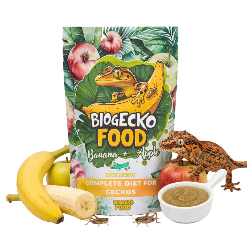 Pokarm dla gekonów BioGecko Food Banan i Jabłko