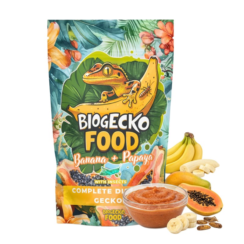Pokarm dla gekonów BioGecko Food Banan i Papaja