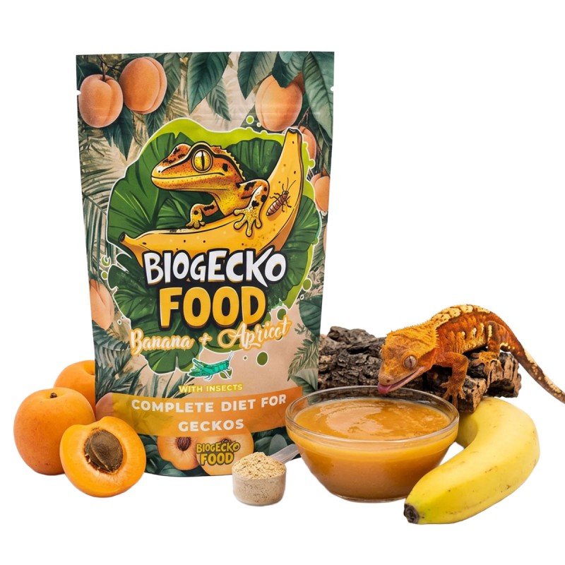 Pokarm dla gekonów BioGecko Food Banan i Morela