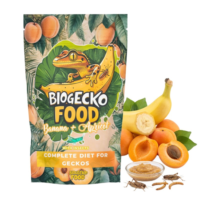 Pokarm dla gekonów BioGecko Food Banan i Morela