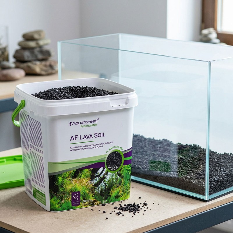 Aquaforest Lava Soil Black 5L - czarne podłoże aktywne do akwarium