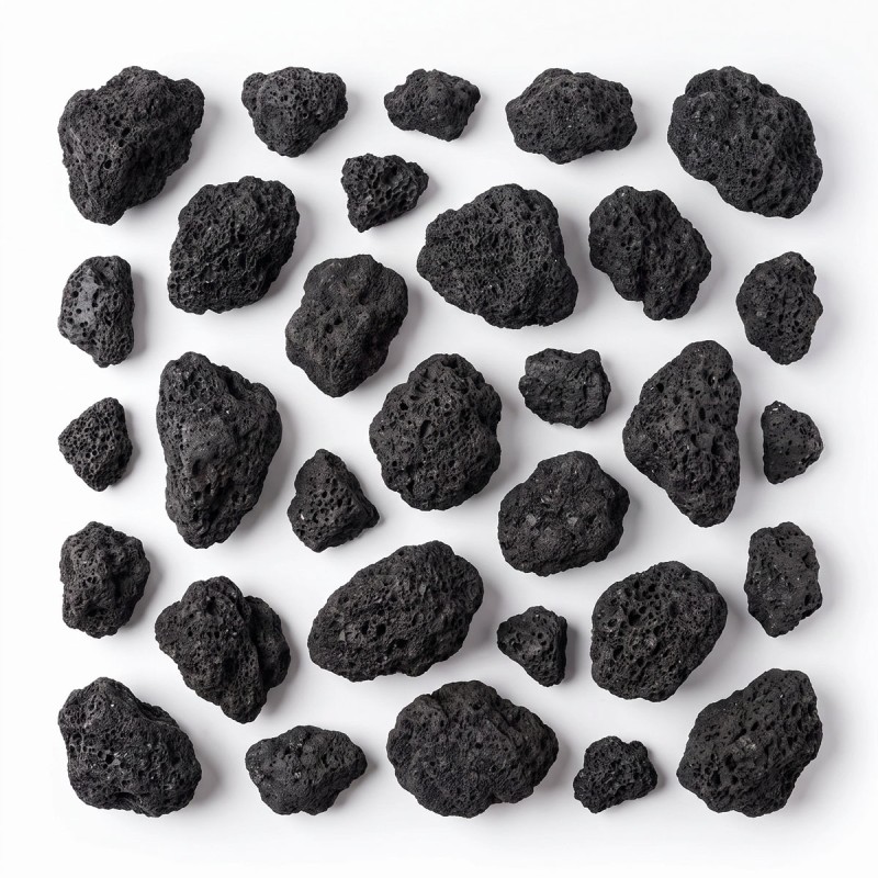 Kamienie Lawa Czarna Black Lava Stone 1kg MIX 5-20cm Kamienie Lawa Czarna Black Lava Stone 1kg MIX 5-20cm